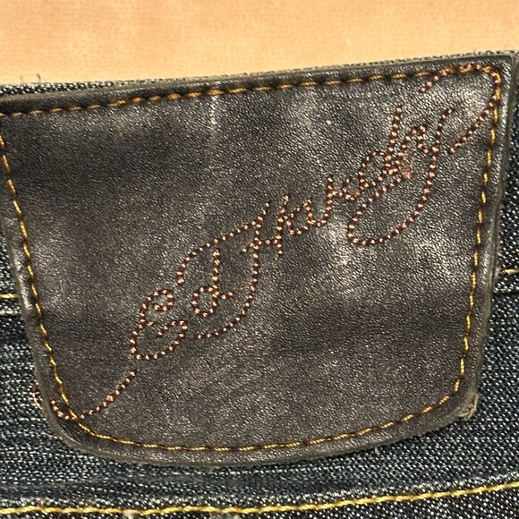 Ed Hardy Low Rise 90s Y2K Tiger Jeans Flair / Boot Womens Sz 28 Vintage RARE USA - Picture 2 of 16